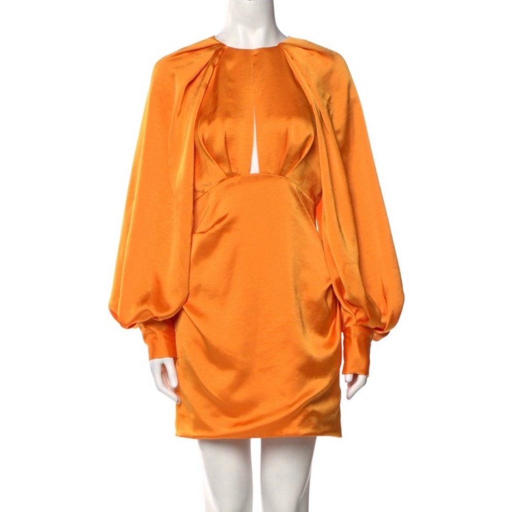Acler Vibrant Orange Long Sleeve Dress